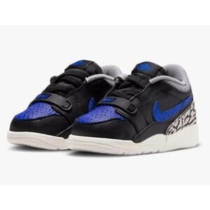 Nike Air Jordan Legacy Low Little Kids Shoe Black Game Royal White Size 11C